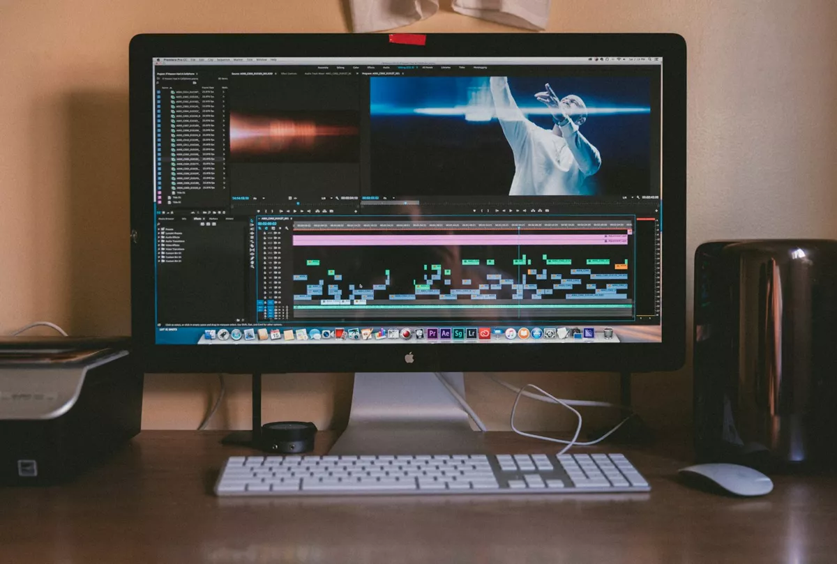 Video editing on a desktop computer